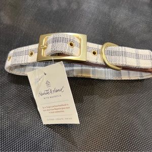Hearth & Hand gray plaid dog collar size large